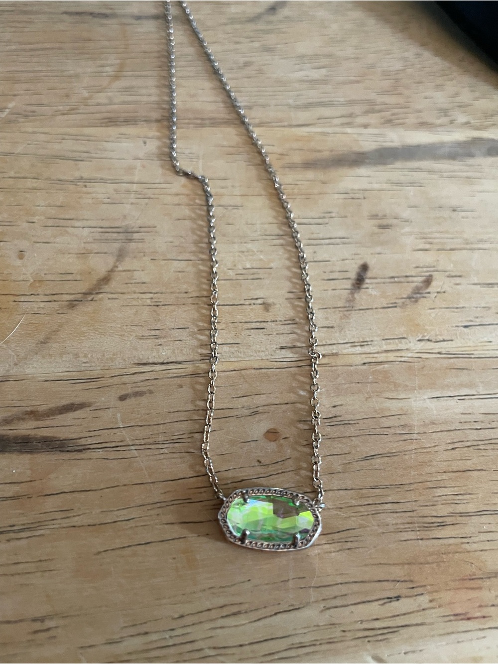 Kendra Scott Elisa 14k Gold Pendant Necklace Peridot Illusion August Birthstone - Picture 6 of 13